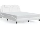 Vidaxl Struttura Letto "Viana"" Senza Materasso Bianco 140X200 Cm In Pelle Finta"