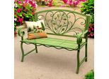 Dandibo Panchina Da Giardino Resistente Alle Intemperie 2 Posti In Metallo Verde 110 Cm 96593 Panchina In Ferro Panchina Da Giardino Antica Panchina Da Parco