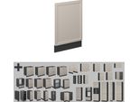 Vicco Pannello Frontale Fame-Line, 45 Cm , Pl Rovere, Grigiobeige/Antracite