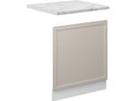 Vicco Pannello Frontale Fame-Line, 60 Cm , Pl Marmo, Grigiobeige/Bianco