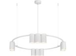 Lampada A Sospensione A Cerchio Bianco Con Spot Genesis 10Xgu10 8W Milagro