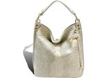 Borsa Pouch Shopper Beige Florence Borsa In Pelle Goffrata Coccodrillo D2OTF162I