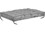Cuscino Da Giardino 120X80 Cm Con Bordo Alto Per Panchina Pallet Impermeabile Grigio