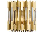 Lampada Da Parete Glamour Oro Con Paralume In Cristallo Ritz 2Xe14 40W Milagro