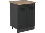 Vicco Mobiletto Base Per Cucina R-Line, 60 Cm , Pl Rovere, Antracite Casa Di Campagna/Antracite