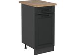 Vicco Mobiletto Base Per Cucina R-Line, 40 Cm , Pl Rovere, Antracite Casa Di Campagna/Antracite