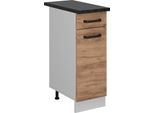 Vicco Mobiletto Base Per Cucina R-Line, 30 Cm Pl Antracite, Quercia Dorata/Bianco