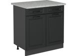 Vicco Mobiletto Base Per Cucina R-Line, 80 Cm Pl Marmo, Antracite Casa Di Campagna/Antracite