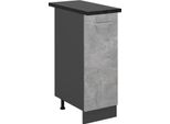 Vicco Armadio Cucina Dispensa Alto R-Line, 30 Cm , Pl Antracite, Calcestruzzo/Antracite