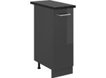 Vicco Armadio Cucina Dispensa Alto R-Line, 30 Cm , Pl Antracite, Antracite Lucido/Antracite