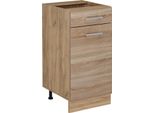 Vicco Mobiletto Base Per Cucina R-Line, 40 Cm Senza Piano Di Lavoro, Sonoma/Quercia Dorata
