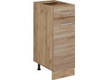 Vicco Mobiletto Base Per Cucina R-Line, 30 Cm Senza Piano Di Lavoro, Sonoma/Quercia Dorata