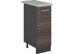 Vicco Armadio Cucina Dispensa Alto R-Line, 30 Cm Pl Marmo, Grigio Nobile/Antracite