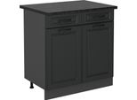Vicco Mobiletto Base Per Cucina R-Line, 80 Cm , Pl Antracite, Antracite Casa Di Campagna/Antracite
