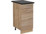 Vicco Mobiletto Base Per Cucina R-Line, 40 Cm , Pl Antracite, Sonoma/Quercia Dorata
