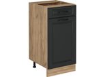 Vicco Mobiletto Base Per Cucina R-Line, 40 Cm Senza Piano Di Lavoro, Antracite Casa Di Campagna/Quercia Dorata