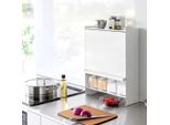 Yamazaki Portaspezie Da Cucina In Metallo 38X49X16Cm Con 3 Livelli Tower Bianco