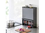 Yamazaki Portaspezie Da Cucina In Metallo 38X49X16Cm Con 3 Livelli Torre Nera