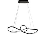 Moderna Lampada A Sospensione Marco Led 42W In Nero Di Milagro