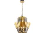 Lampadario In Cristallo Oro Glamour Donna 9Xe14 40W Milagro