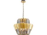Lampadario In Cristallo Glamour Oro Donna 12Xe14 40W Milagro