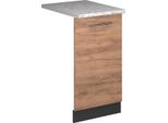 Vicco Pannello Frontale Della Lavastoviglie Fame-Line, 45 Cm , Pl Marmo, Quercia Dorata/Antracite
