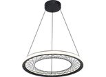 Lampada A Sospensione Ad Anello Nera Con Fili Intrecciati Nest Led 43W Milagro