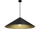 Lampada A Sospensione A Cono Nera Con Interno Oro Ø 70 Cm Fuji 1Xe27 Milagro