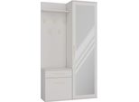 Bdw Set Armadio Duo Con Specchio, Guardaroba, Cashmere, 180X100X35Cm
