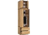 Armadio Bdw Con Mobile Superiore, Armadio A 4 Ante, Rovere Craft