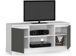 Bdw, Cassettiera, Mobile Rtv, Mobile Tv, 120X55X40 Cm, , Bianco - Grigio
