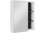 Vicco Mobile A Specchio Per Il Bagno Viola, 60 X 75 Cm Con Ripiani Aperti, Bianco/Grigio