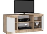Bdw, Cassettiera, Mobile Rtv, Mobile Tv, 120X55X40 Cm, , Rovere Sonoma - Bianco