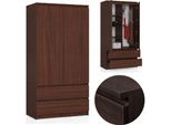 Bdw Armadio 2 Ante 2 Cassetti, Specchio, Venga, 180X90X51