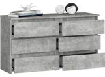 Bdw, Cassettiera, 6 Cassetti, 100X57, Armadio, Credenza, Calcestruzzo