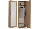 Bdw, Appendiabiti Duo Con Specchio, 180X50X35Cm, Funzionale, Rovere Artigianale