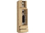Armadio Bdw Con Mobile Superiore, Armadio A 4 Ante, Rovere Artisan