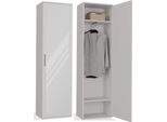 Bdw, Appendiabiti Duo Con Specchio, 180X50X35Cm, Funzionale, Bianco