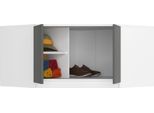 Bdw, Prolunga Per Armadio Angolare 100Cm, Prolunga, Grigio/Bianco