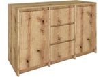 Bdw, Cassettiera, Credenza Soggiorno, 120X100Cm, Rovere Evoke