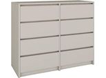 Bdw, Cassettiera, Credenza Soggiorno, 120X100Cm, Cashmere
