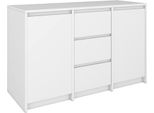 Bdw, Cassettiera, Credenza Soggiorno, 120X100Cm, Bianco