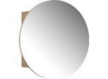 Vicco Specchio Contenitore Bagno Loki, 60 X 60 Cm Con 2 Scomparti, Quercia Dorata