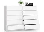 Cassettiera Bdw, 10 Cassetti, Molto Spazio, Soggiorno, Bianco
