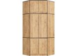 Bdw Armadio Angolare Per Camera Da Letto Con Estensione, 6 Ante, Rovere Craft