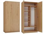 Bdw Armadio 2 Ante, 6 Ripiani, Rovere Artisan, 180X90X50