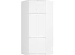 Bdw Armadio Angolare Per Camera Da Letto Con Estensione, 6 Ante, Bianco