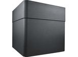 Fioriera Quadrata 40 Cm - Eda - Carel - 26 L - Con Rotelle - Per Interni Ed Esterni - 39 X 39 X 39 Cm (H) - Grigio Antracite