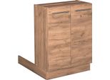 Vicco Isola Cucina Fame-Line, 60 Cm Senza Piano Di Lavoro, Quercia Dorata/Quercia Dorata