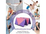Tappetino Morbido Pieghevole, Tappetino Da Ginnastica Portatile, Tappetino Da Yoga, 240 X 117 X 5 Cm, Viola